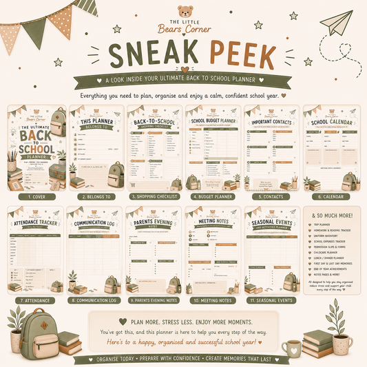 Parents Back To School Planner