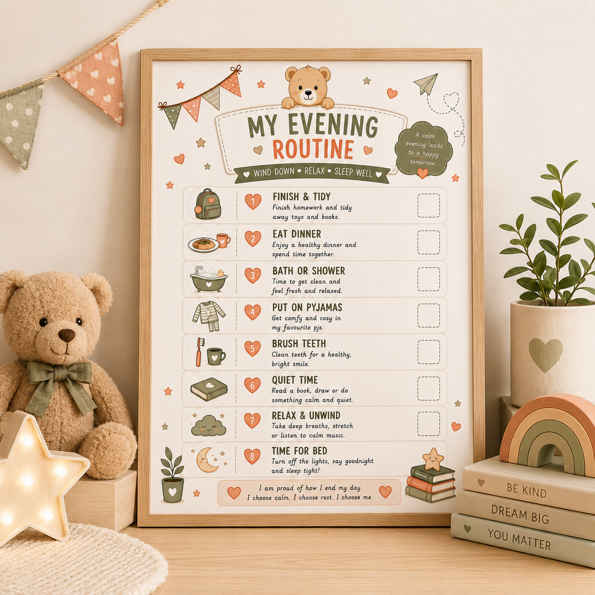 Children’s Evening Routine Poster