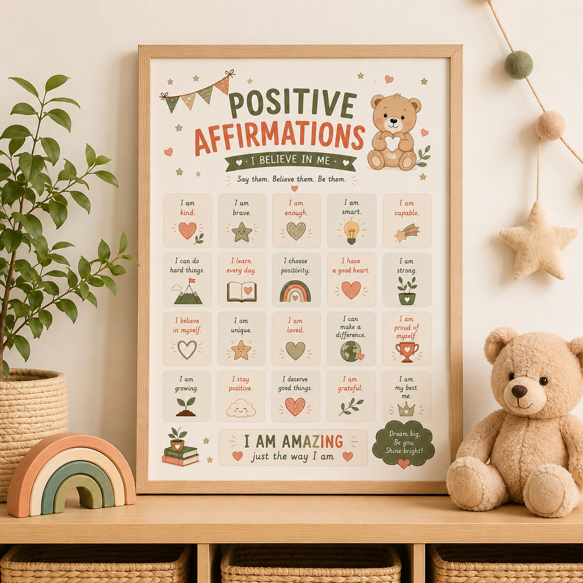 Positive Affirmations Poster