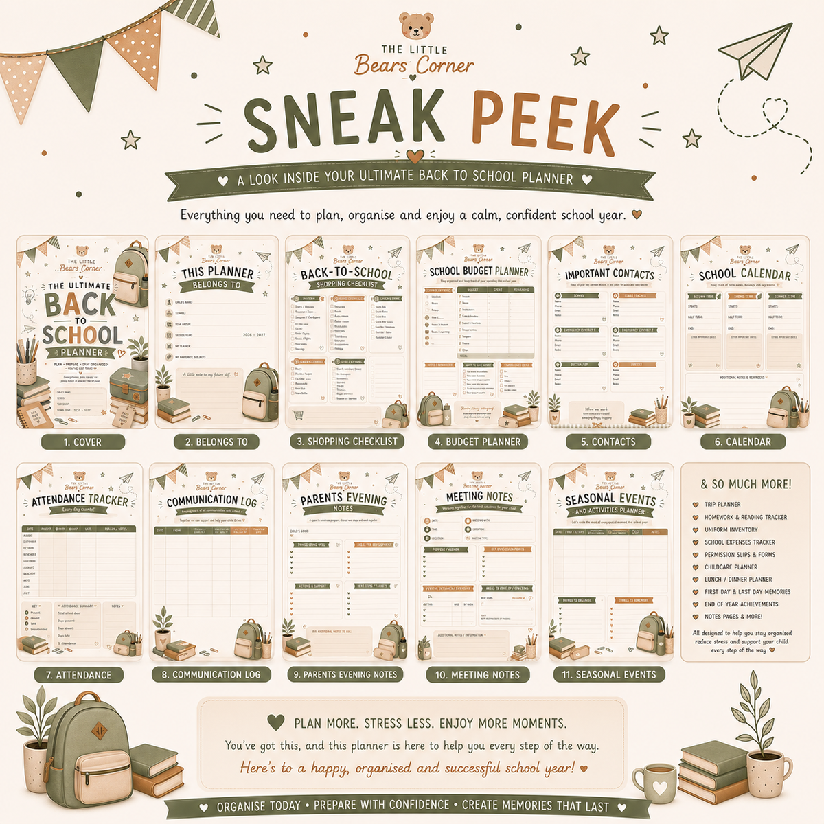 Parents Back To School Planner