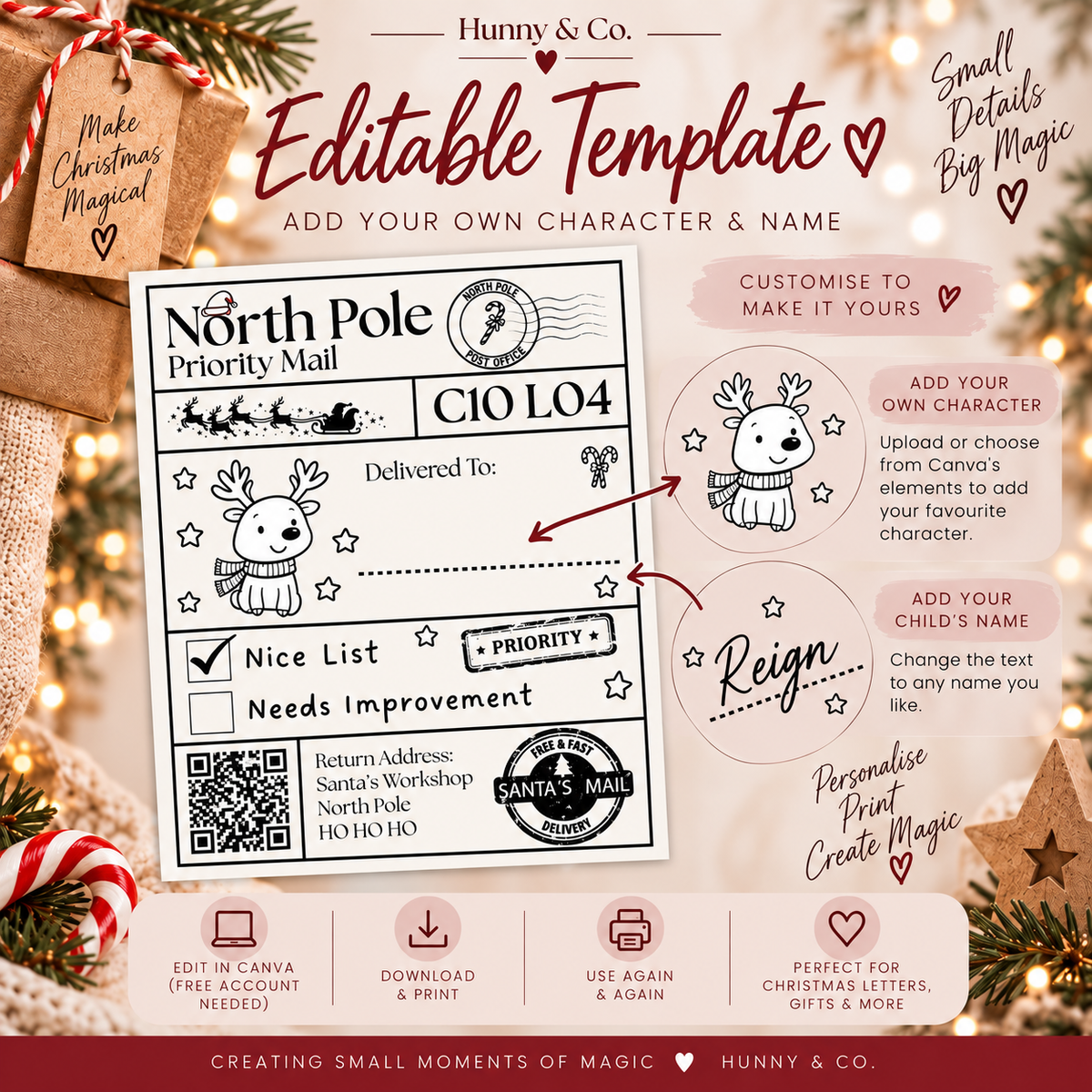 Editable Christmas Label