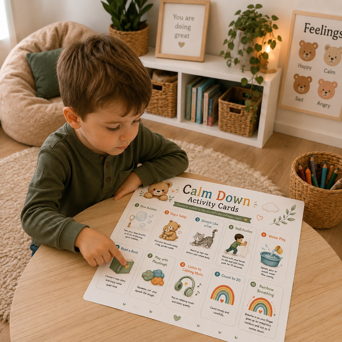 Calm Down Activity Cards